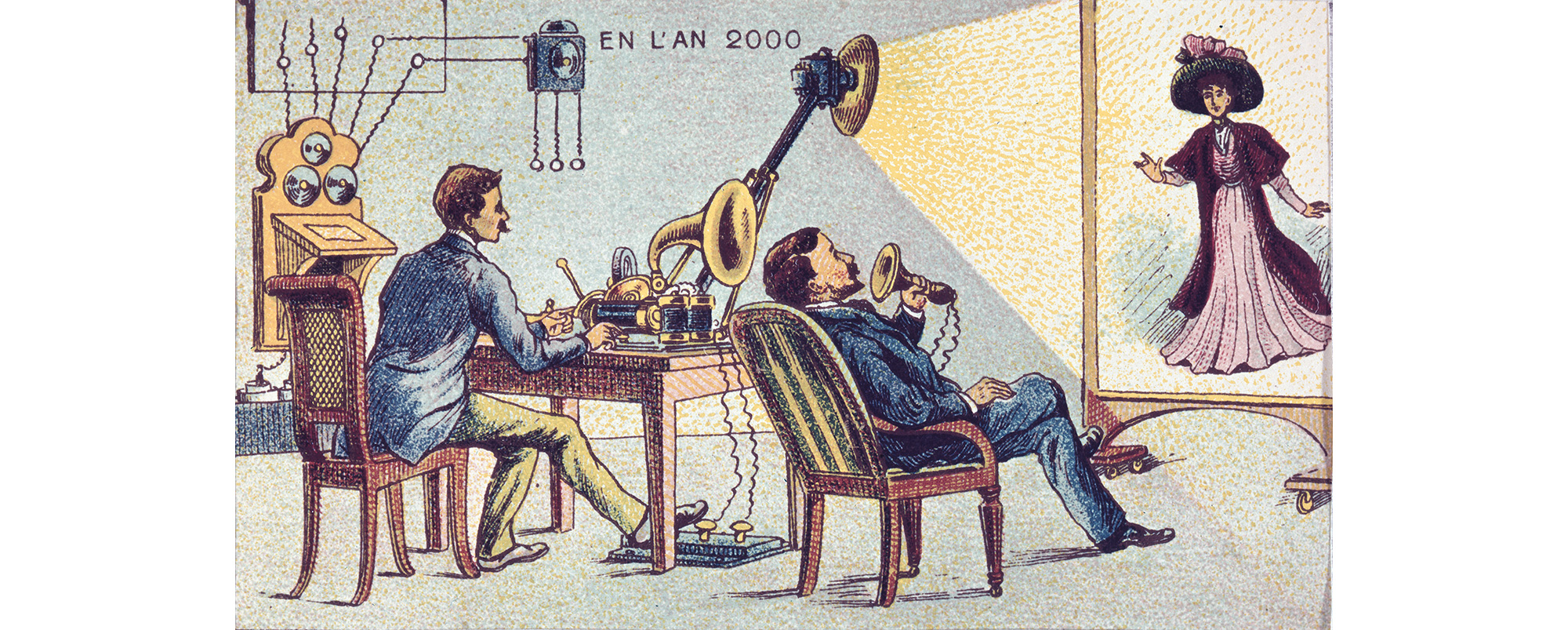 Anos 2000 imaginados por ilustrador de 1900, na França