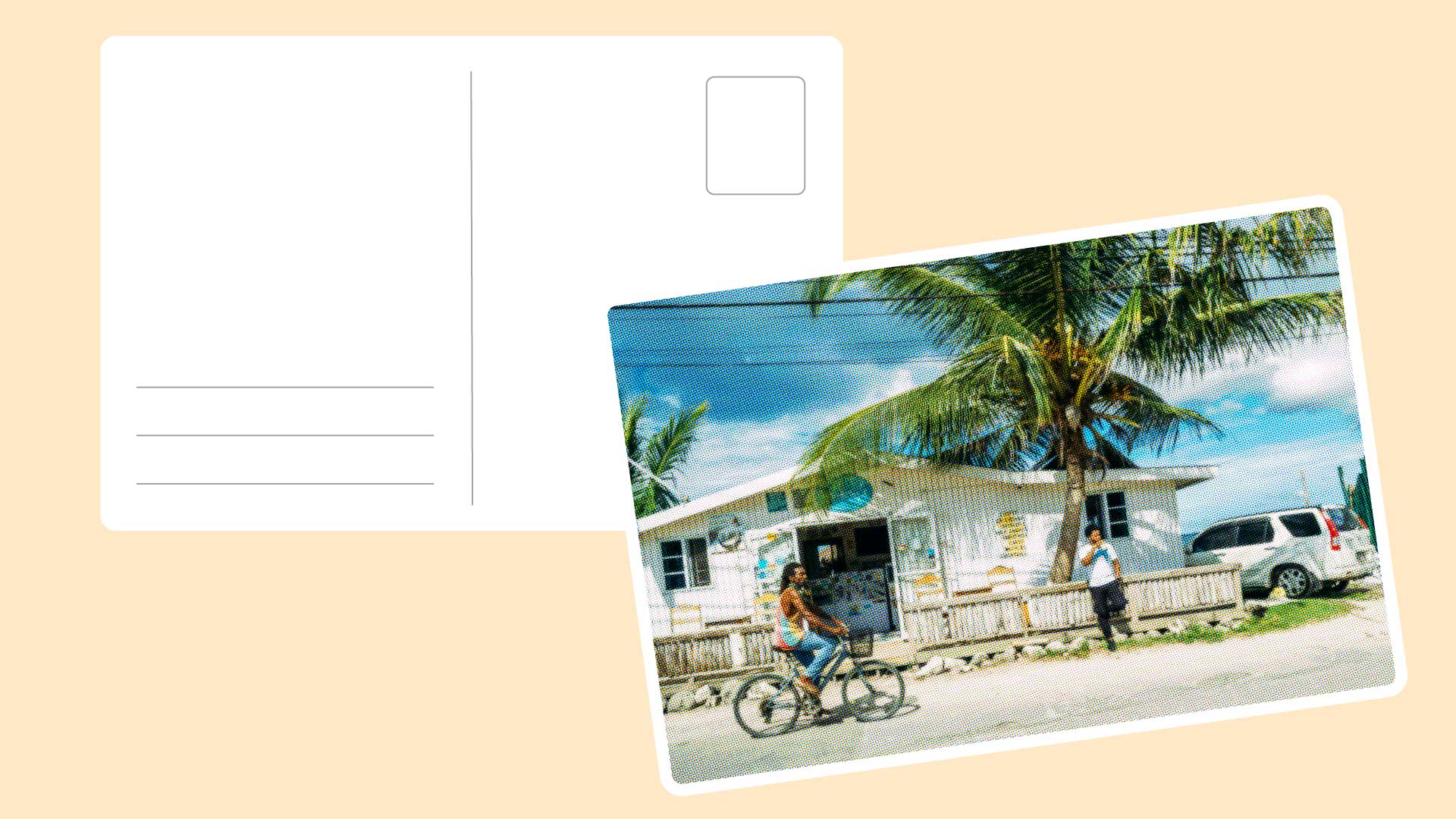 cartão postal antigo da jamaica