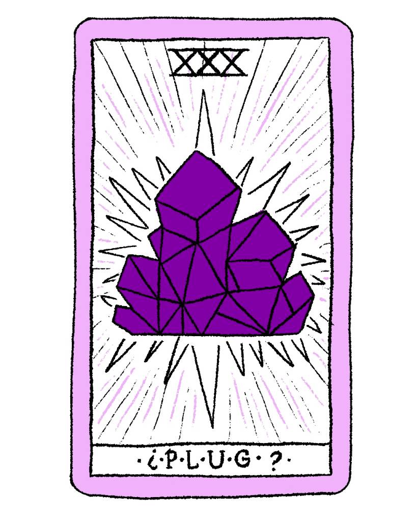 ilustração de cartas de tarot com plugs anais