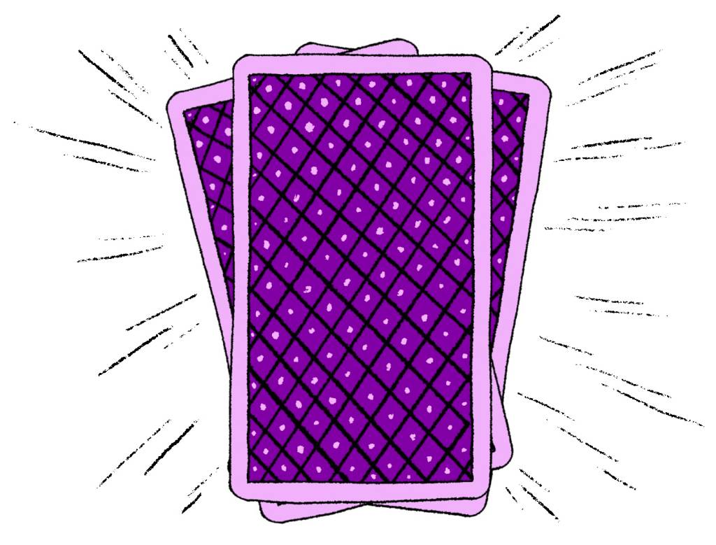 ilustração de cartas de tarot com plugs anais