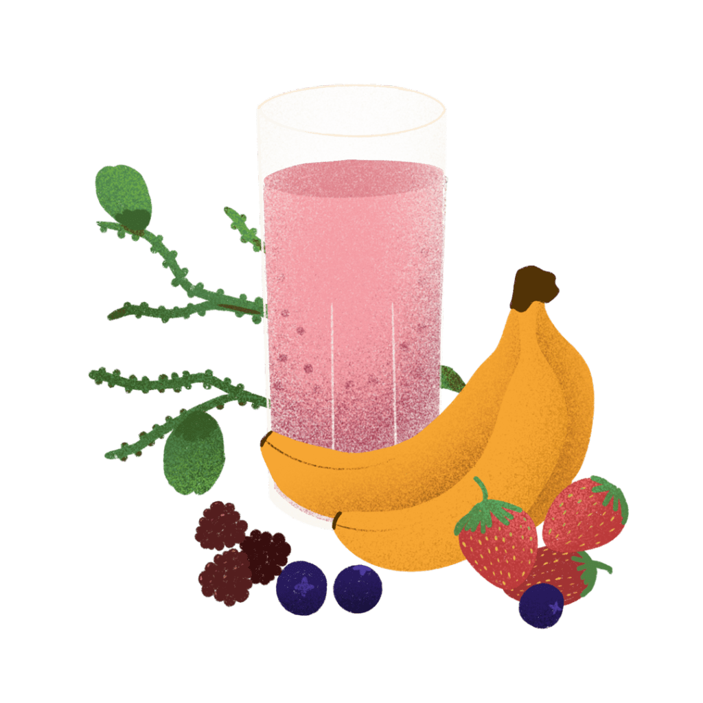 Receita de smoothie com frutas vermelhas