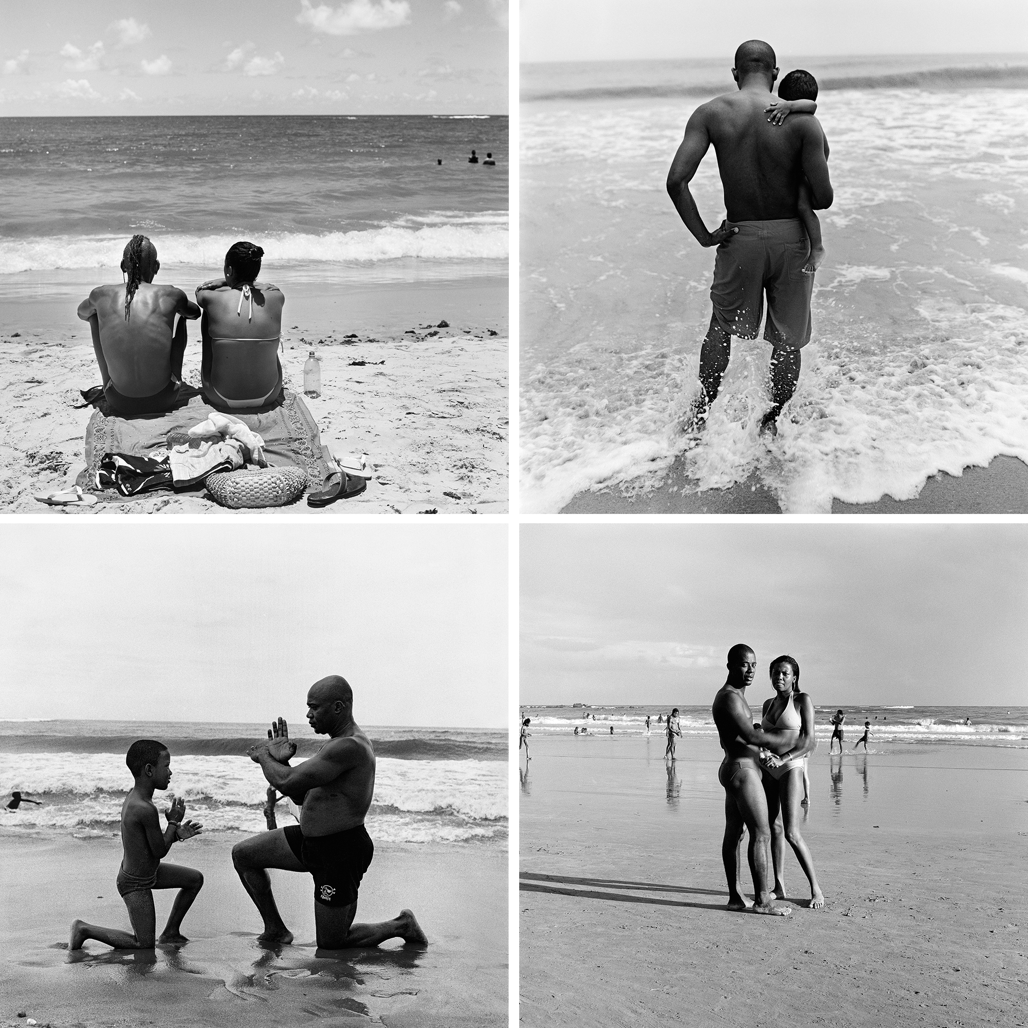 Casal, Pai e filho na Praia de Piatã, Salvador, BA, 2000 / Walter Firmo/Acervo IMS